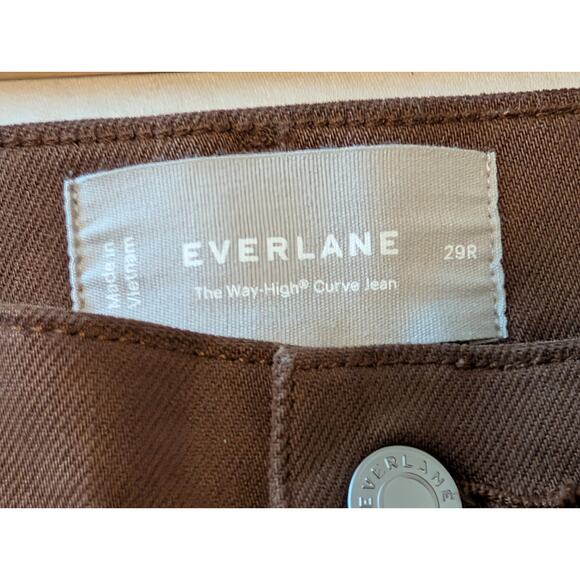 NWOT Everlane Way High Curve Ankle Barrel Jeans Cocoa Brown Sz 29 R - Picture 6 of 7
